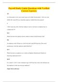 Payroll Study Guide Questions with Verified&NewLine;Correct Answers