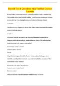 Payroll Test 1 Questions with Verified Correct&NewLine;Answers
