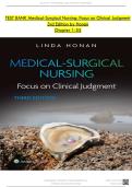 TEST BANK for Medical-Surgical Nursing&colon; Focus on Clinical Judgment&comma; 3rd Edition by Linda Honan Latest Version 2025&sol;2026 Questions & Answers Perfectly Verified