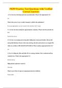 PEPP Practice Test Questions with Verified&NewLine;Correct Answers