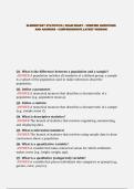 ELEMENTARY STATISTICS FULL COURSE EXAM PACK &vert; ACCURATE ANSWER KEY INCLUDED &vert; REVISED FOR 2026&sol;2027