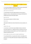 PEPP Review Questions with Verified Correct&NewLine;Answers