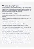 AP Human Geography Unit 2 Study Guide 2026&sol;2027 &vert; Practice Questions&comma; Answers & APHG Exam Review