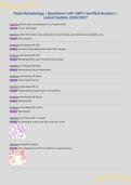 Peds-Hematology &vert; Questions with 100&percnt; Verified Answers &vert;&NewLine;Latest Update 2026&sol;2027