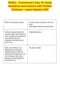 WebCe - Commercial Lines 101 Exam&NewLine;Questions and Answers with Verified&NewLine;Solutions &vert; Latest Updated 2026