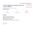 CLEAN certification test questions Actual Exam 2026&sol;2027 &ndash; Complete Exam-Style Questions &vert; 100&percnt; Verified &ndash; Pass Guaranteed &ndash; A&plus; Graded