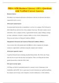 PRSA APR Business Literacy &lpar;18&percnt;&rpar; Questions&NewLine;with Verified Correct Answers