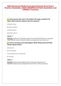 BSN Advanced Medical-Surgical Nursing Final Exam&NewLine;Practice Questions 2026 UPDATED ACTUAL Questions and&NewLine;CORRECT Answers