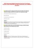 BSN Advanced Medical-Surgical Nursing Final Exam&NewLine;Practice 2026 UPDATED ACTUAL Questions and CORRECT&NewLine;Answers
