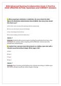 BSN Advanced Nursing Fundamentals Exam 2 Practice&NewLine;2026 UPDATED ACTUAL Questions and CORRECT Answers