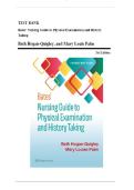 Test Bank for Bates&rsquo; Nursing Guide to Physical Examination and History Taking&comma; 3rd Edition by Beth Hogan-Quigley & Mary Louise Palm &vert; Questions & Answers &vert; Complete Exam Prep
