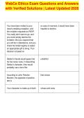 WebCe Ethics Exam Questions and Answers&NewLine;with Verified Solutions &vert; Latest Updated 2026