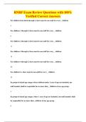 RNRF Exam Review Questions with 100&percnt;&NewLine;Verified Correct Answers