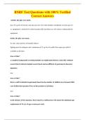 RNRF Test Questions with 100&percnt; Verified&NewLine;Correct Answers