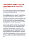 AHIP Final Exam Latest 2026 &vert;&vert;Verified Questions and Correct Answers &vert; A&plus; Graded