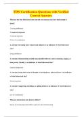 TIPS Certification Questions with Verified&NewLine;Correct Answers