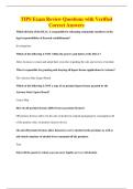 TIPS Exam Review Questions with Verified&NewLine;Correct Answers