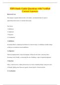 TIPS Study Guide Questions with Verified&NewLine;Correct Answers