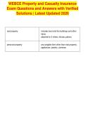 WEBCE Property and Casualty Insurance&NewLine;Exam Questions and Answers with Verified&NewLine;Solutions &vert; Latest Updated 2026