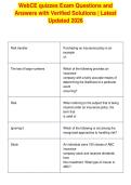 WEBCE Property and Casualty Insurance&NewLine;Exam Questions and Answers with Verified&NewLine;Solutions &vert; Latest Updated 2026WEBCE Property and Casualty Insurance&NewLine;Exam Questions and Answers with Verified&NewLine;Solutions &vert; Latest Updated 2026