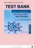 Test Bank for Timby&rsquo;s Fundamental Nursing Skills and Concepts by Donnelly-Moreno&comma; 13th Edition&colon; Chapters 1-38