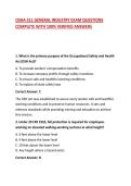 OSHA 511 GENERAL INDUSTRY EXAM QUESTIONS COMPLETE WITH 100&percnt; VERIFIED ANSWERS