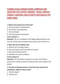 FLORIDA CIVICS LITERACY EXAM&colon; COMPLETE 200-QUESTION TEST &lpar;LATEST VERSION&rpar; - MCQS&comma; VERIFIED CORRECT ANSWERS&comma; AND IN-DEPTH RATIONALES FOR EVERY TOPIC