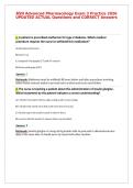BSN Advanced Pharmacology Exam 3 Practice 2026&NewLine;UPDATED ACTUAL Questions and CORRECT Answers