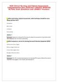 BSN Clinical Nursing and Patient Assessment&NewLine;Comprehensive Quiz 2026&sol;2027 UPDATE UPDATED&NewLine;ACTUAL Exam Questions and CORRECT Answers