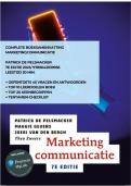 Samenvatting Marketingcommunicatie 7e editie 2023 compleet De Pelsmacker &sol; 9789043039956 &sol; &plus; oefentoets &plus; leerdoelen &plus; kernbegrippen