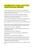 IAHCSMM CRCST Exam Prep 2025&sol;2026 &ndash; Practice Questions & Verified Answers PDF  