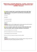 BSN Exam 2&colon; Complex Med-Surg - Cardiac&comma; Pulmonary&comma;&NewLine;Neuro 2026&vert;Galen UPDATED ACTUAL Questions and&NewLine;CORRECT Answers