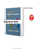 solution manual for introduction to  Linear Algebra  6th edition&ndash; Answer Key by Gilbert Strang