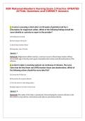 BSN Maternal-Newborn Nursing Exam 3 Practice UPDATED&NewLine;ACTUAL Questions and CORRECT Answers