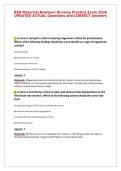 BSN Maternal-Newborn Nursing Practice Exam 2026&NewLine;UPDATED ACTUAL Questions and CORRECT Answers