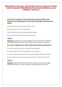 BSN Midterm Review&colon; NCLEX-RN Clinical Judgment Model&NewLine;&lpar;2026 Update&rpar; UPDATED ACTUAL Exam Questions and&NewLine;CORRECT Answers