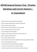ASVAB General Science Test&comma; Practice Questions and Correct Answers&comma; 2027&sol;2028 Exam Preparation Material