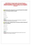 BSN Midterm Study Guide&colon; Nursing Process&comma;&NewLine;Pathophysiology & Pharmacology Exam 2026&sol;2027&NewLine;UPDATE UPDATED ACTUAL Questions and CORRECT&NewLine;Answers