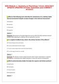 BSN Module 1&colon; Anatomy & Physiology I Exam 2026&sol;2027&NewLine;UPDATE UPDATED ACTUAL Questions and CORRECT&NewLine;Answers