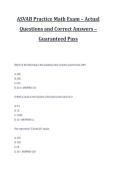 ASVAB Practice Math Exam&comma; Actual Questions and Correct Answers&comma; 2027&sol;2028 Exam Preparation Material