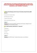BSN Module 16&colon; Evidence-Based Practice & Nursing&NewLine;Research 2026&sol;2027 UPDATE UPDATED ACTUAL Exam&NewLine;Questions and CORRECT Answers