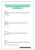PRO CORE FINAL EXAM &vert;ACTUAL QUESTIONS AND VERIFIED SOLUTIONS&vert;BRAND NEW 2026-2027 UPDATE&vert;GRADED A&plus;