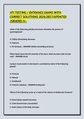 TEAS NURSING SCHOOL ENTRANCE EXAMS WITH CORRECT SOLUTIONS 2026 &sol;UPDATED EXAMS &sol;JUST RELEASED &sol;GRADED A&plus;