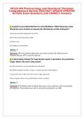 NCLEX-RN Midterm Review 2026&sol;2027 UPDATE UPDATED&NewLine;ACTUAL Exam Questions and CORRECT Answers