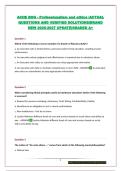 ACHE BOG - Professionalism and ethics &vert;ACTUAL QUESTIONS AND VERIFIED SOLUTIONS&vert;BRAND NEW 2026-2027 UPDATE&vert;GRADED A&plus;