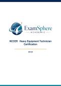 NCCER Heavy Equipment Technician Certification &vert; Mock Exam Questions & Answers