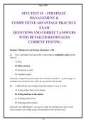  Strategic Management & Competitive Advantage Practice Exam &lpar;SEVI Test &num;2&rpar;&colon; A Review of Business&comma; Corporate&comma; and Restructuring Strategies
