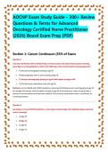 AOCNP Exam Study Guide &ndash; 300&plus; Review &NewLine;Questions & Terms for Advanced &NewLine;Oncology Certified Nurse Practitioner &NewLine;&lpar;2026&rpar; Board Exam Prep &lpar;PDF&rpar;