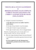 Virginia Real Estate Salesperson & Broker Licensing Exam&colon; A Complete Guide to State Laws&comma; Real Estate Math&comma; and Agency Relationships