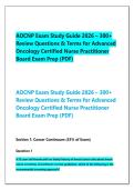 AOCNP Exam Study Guide 2026 &ndash; 300&plus; &NewLine;Review Questions & Terms for Advanced &NewLine;Oncology Certified Nurse Practitioner &NewLine;Board Exam Prep &lpar;PDF&rpar;